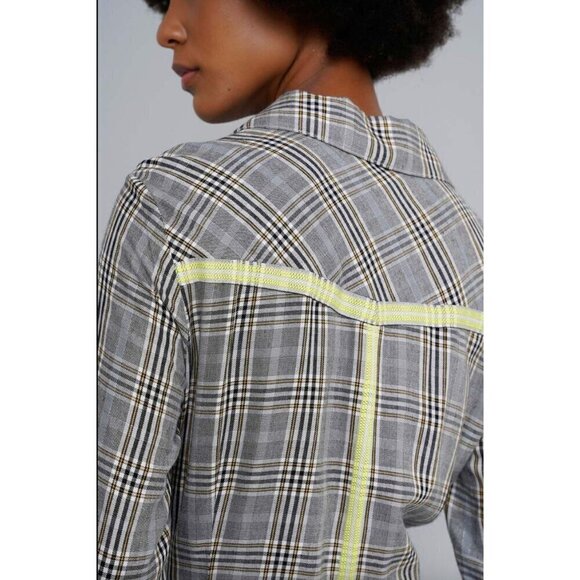 Le Superbe To-A-T Boyfriend Baller Midi Shirt Dress Black Grey Neon Womens Size - Picture 3 of 16